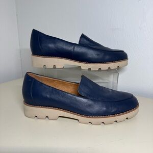 Vionic Kensley Loafers Womens Sz. 9.5 Wide Blue Solid Casual Slip On Shoes